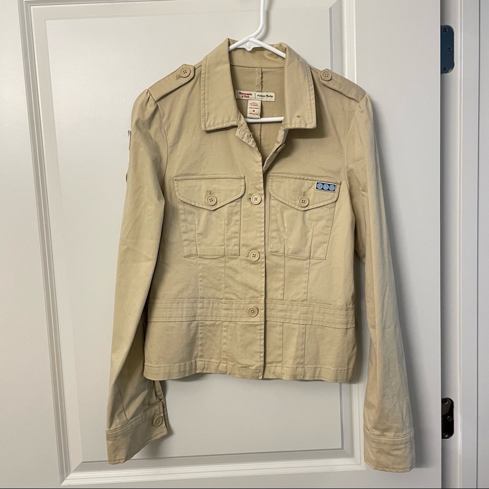 Vintage A&F khaki military jacket